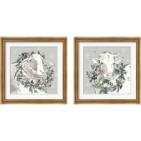 Framed 'Modern Farmhouse Snowflakes 2 Piece Framed Art Print Set' border=