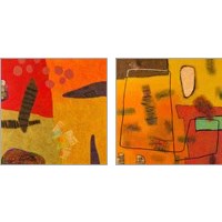 Framed 'Conversations in the Abstract 2 Piece Art Print Set' border=