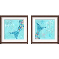 Framed 'Make Waves 2 Piece Framed Art Print Set' border=