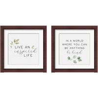 Framed 'Inspired Life  2 Piece Framed Art Print Set' border=