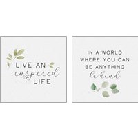 Framed 'Inspired Life  2 Piece Art Print Set' border=