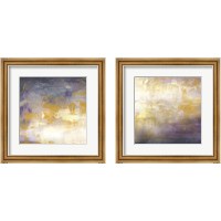 Framed 'Sunrise Abstract 2 Piece Framed Art Print Set' border=