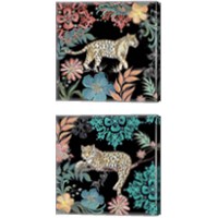 Framed 'Jungle Exotica Leopard 2 Piece Canvas Print Set' border=