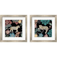 Framed 'Jungle Exotica Leopard 2 Piece Framed Art Print Set' border=