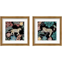 Framed 'Jungle Exotica Leopard 2 Piece Framed Art Print Set' border=
