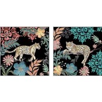 Framed 'Jungle Exotica Leopard 2 Piece Art Print Set' border=