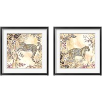 Framed 'Leopard on Neutral 2 Piece Framed Art Print Set' border=