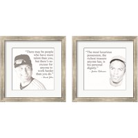 Framed 'Baseball Greats 2 Piece Framed Art Print Set' border=