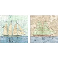 Framed Vessel  2 Piece Art Print Set