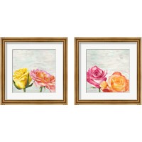 Framed 'Funky Roses 2 Piece Framed Art Print Set' border=