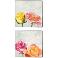 Framed 'Funky Roses 2 Piece Canvas Print Set' border=
