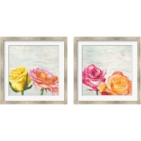 Framed 'Funky Roses 2 Piece Framed Art Print Set' border=