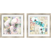 Framed 'Kaleidoscope Orchid (detail) 2 Piece Framed Art Print Set' border=