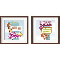 Framed 'Do What You Love 2 Piece Framed Art Print Set' border=