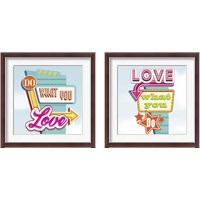 Framed 'Do What You Love 2 Piece Framed Art Print Set' border=