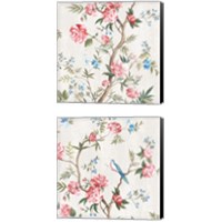 Framed Japanese Silk 2 Piece Canvas Print Set