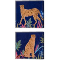 Framed 'Cheetah  2 Piece Canvas Print Set' border=