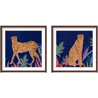 Framed 'Cheetah  2 Piece Framed Art Print Set' border=