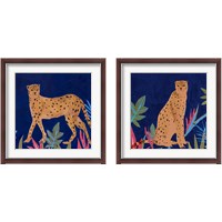 Framed 'Cheetah  2 Piece Framed Art Print Set' border=