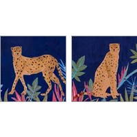 Framed 'Cheetah  2 Piece Art Print Set' border=