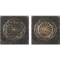 Framed 'Golden Wheel 2 Piece Art Print Set' border=