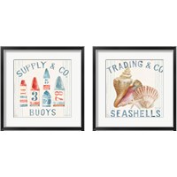 Framed 'Floursack Nautical 2 Piece Framed Art Print Set' border=