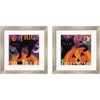 Framed 'Festive Felines 2 Piece Framed Art Print Set' border=