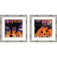 Framed Festive Felines 2 Piece Framed Art Print Set
