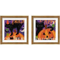 Framed 'Festive Felines 2 Piece Framed Art Print Set' border=