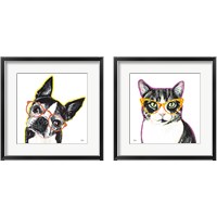 Framed Bespectacled Pet 2 Piece Framed Art Print Set