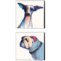 Framed 'Castor Watercolor Pastel 2 Piece Canvas Print Set' border=