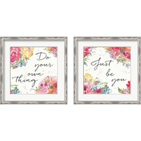 Framed 'Floral Figures 2 Piece Framed Art Print Set' border=