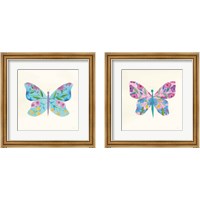 Framed 'Butterfly Garden 2 Piece Framed Art Print Set' border=