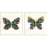 Framed Butterfly Garden 2 Piece Art Print Set