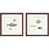 Framed Ocean Life Fish 2 Piece Framed Art Print Set