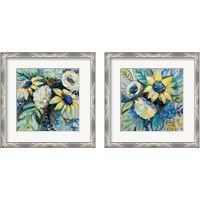 Framed 'Sage and Sunflowers 2 Piece Framed Art Print Set' border=