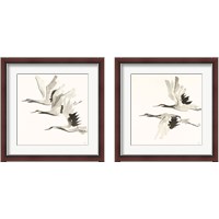 Framed Zen Cranes Warm 2 Piece Framed Art Print Set