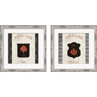 Framed Tartan Lodge Shield 2 Piece Framed Art Print Set