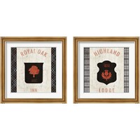 Framed 'Tartan Lodge Shield 2 Piece Framed Art Print Set' border=
