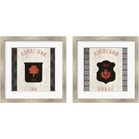 Framed 'Tartan Lodge Shield 2 Piece Framed Art Print Set' border=