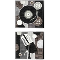 Framed 'Rock N Roll Neutral 2 Piece Canvas Print Set' border=