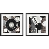 Framed Rock N Roll Neutral 2 Piece Framed Art Print Set