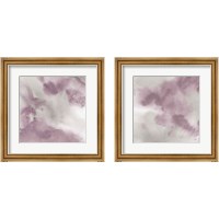 Framed 'Mauve Indigo Flow 2 Piece Framed Art Print Set' border=