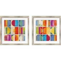 Framed 'Pattern Tiles 2 Piece Framed Art Print Set' border=