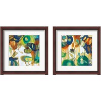 Framed 'Tropical Burst 2 Piece Framed Art Print Set' border=