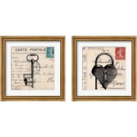 Framed 'Key To My Heart 2 Piece Framed Art Print Set' border=