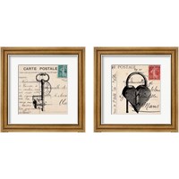 Framed 'Key To My Heart 2 Piece Framed Art Print Set' border=