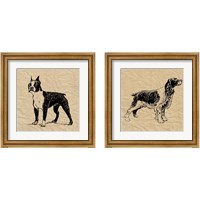 Framed Boston Terrier & Friend 2 Piece Framed Art Print Set