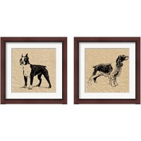 Framed Boston Terrier & Friend 2 Piece Framed Art Print Set