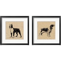 Framed 'Boston Terrier & Friend 2 Piece Framed Art Print Set' border=